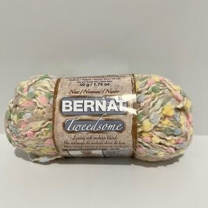 Bernat Tweedsome lot of 6 skeins in Muslin Tweed Luxury Soft Mohair Blend yarn